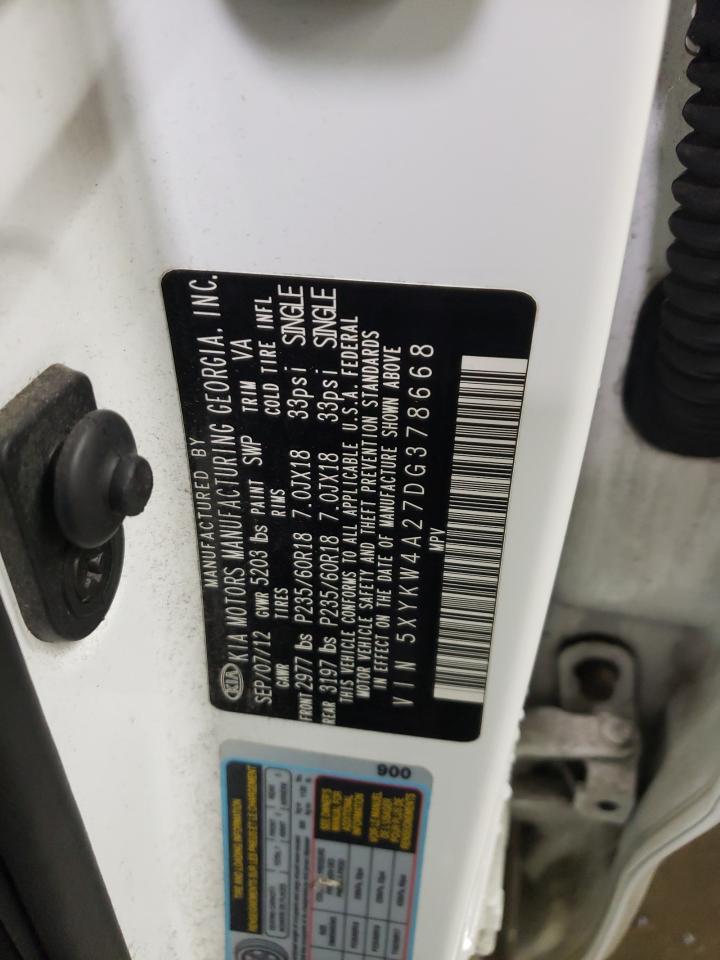 2013 Kia Sorento Sx VIN: 5XYKW4A27DG378668 Lot: 82102204