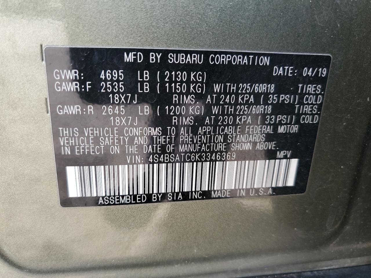 2019 Subaru Outback - Image 13