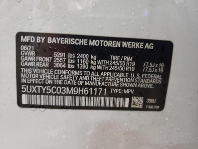 5UXTY5C03M9H61171 BMW X3 XDRIVE3 12