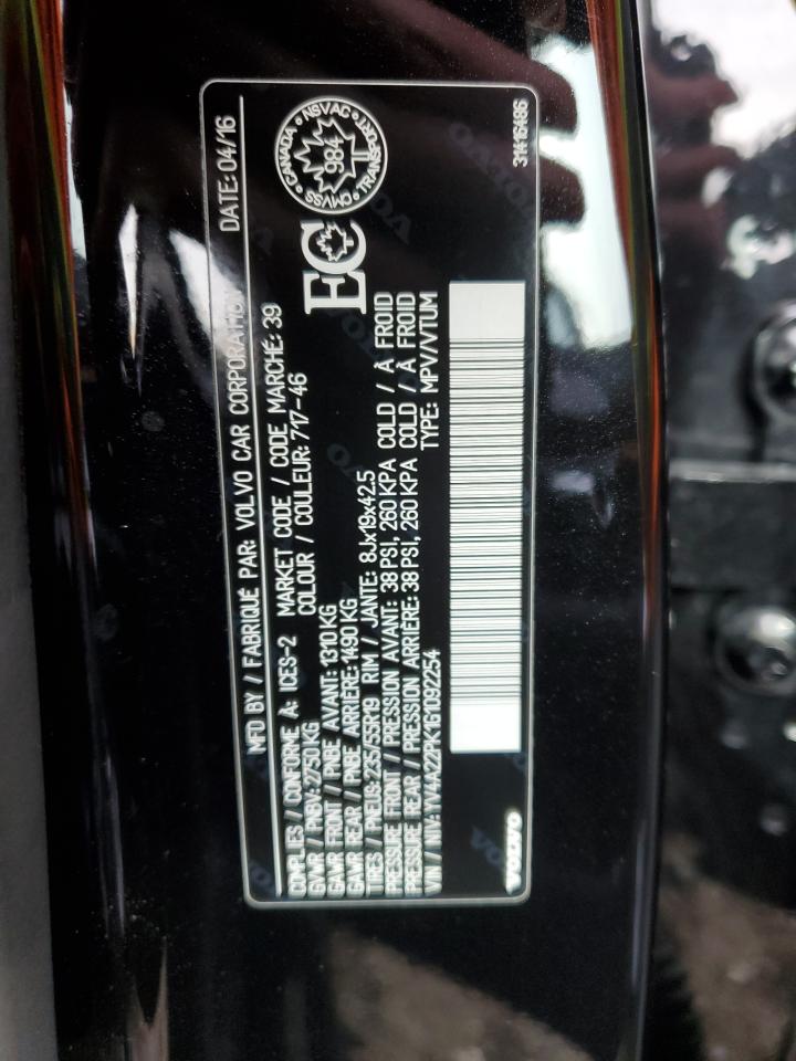 2016 Volvo Xc90 T6 VIN: YV4A22PK1G1092254 Lot: 80743844