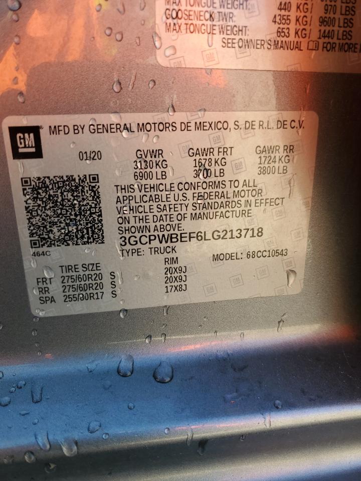 VIN 3GCPWBEF6LG213718 2020 CHEVROLET ALL Models no.13