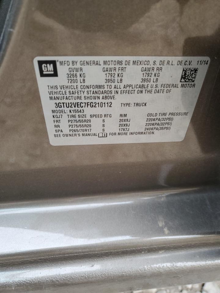 VIN 3GTU2VEC7FG210112 2015 GMC SIERRA no.13