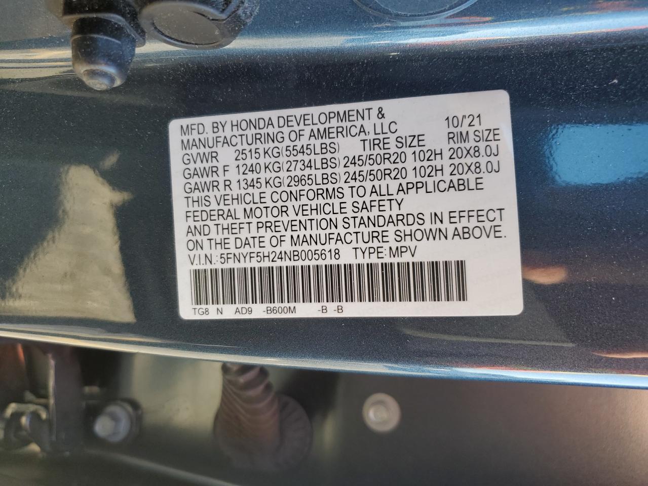 2022 Honda Pilot - Image 15