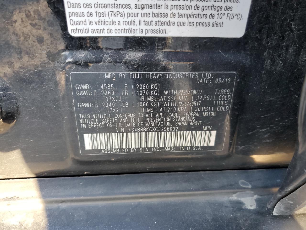 2012 Subaru Outback - Image 12
