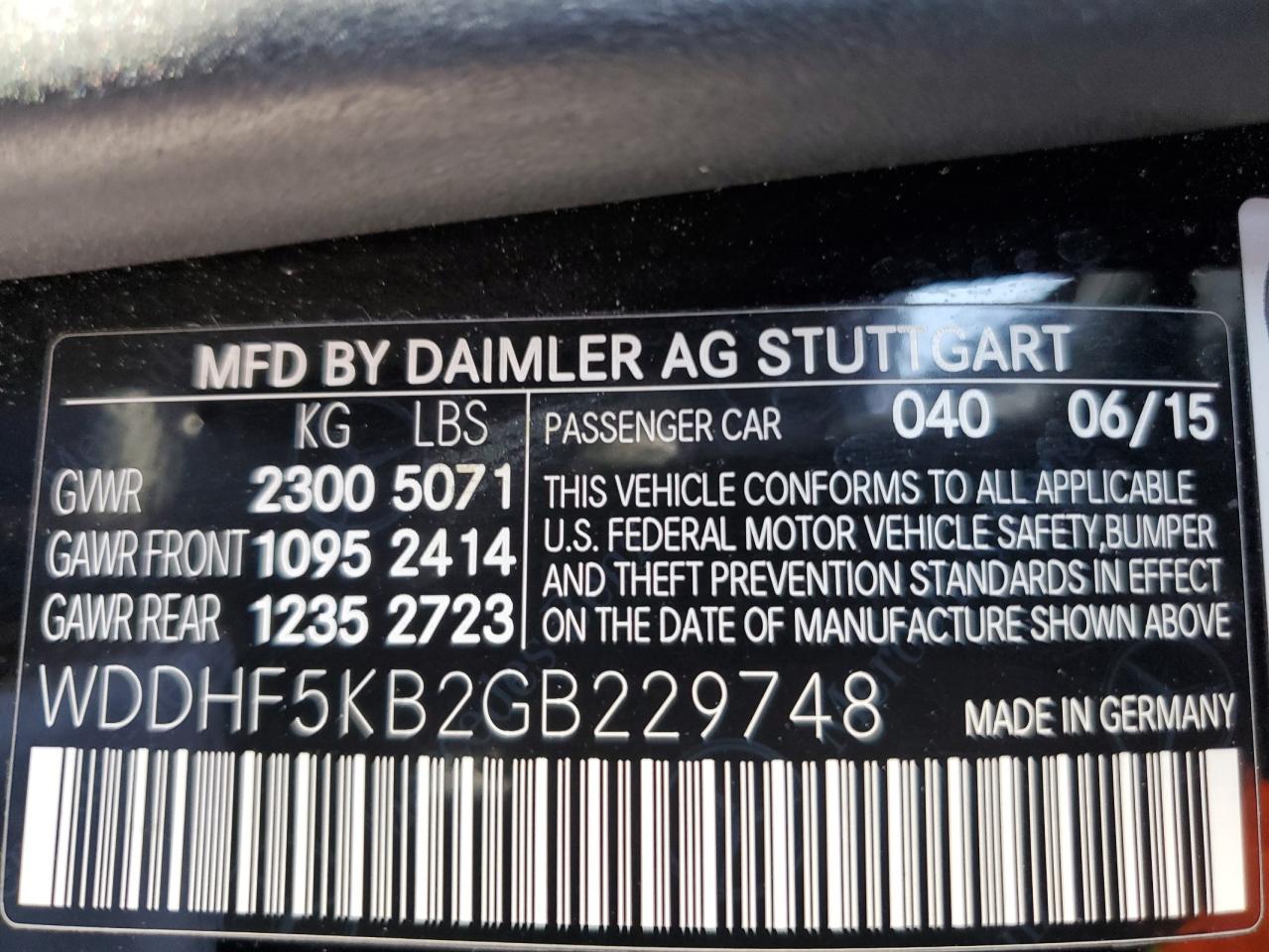 2016 Mercedes-Benz E 350 VIN: WDDHF5KB2GB229748 Lot: 78104914