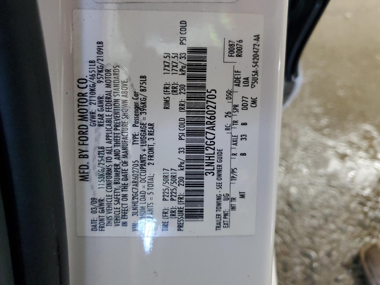 2010 Lincoln MKZ - Image 12