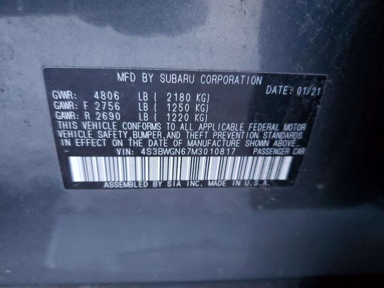 2021 Subaru Legacy - Image 12