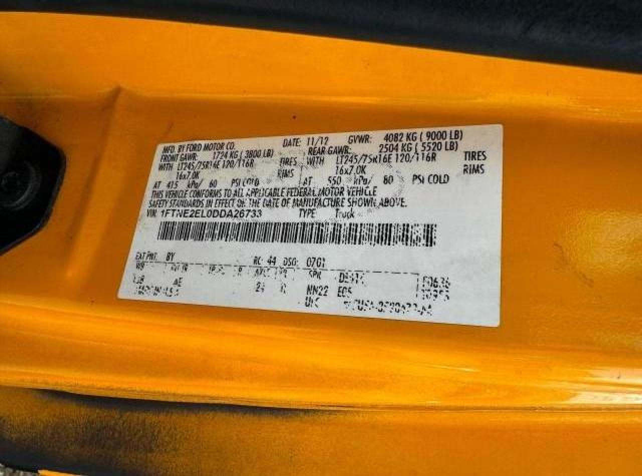 2013 Ford Econoline E250 Van VIN: 1FTNE2EL0DDA26733 Lot: 79624504