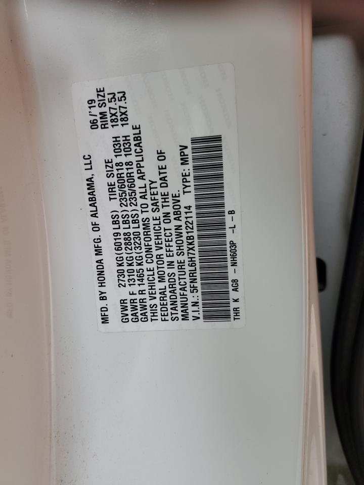 2019 Honda Odyssey Exl VIN: 5FNRL6H7XKB122114 Lot: 79084424