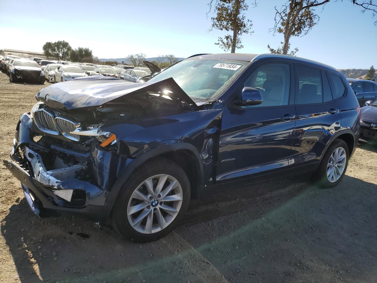 2017 BMW X3 xDrive28I VIN: 5UXWX9C50H0T03890 Lot: 79571934