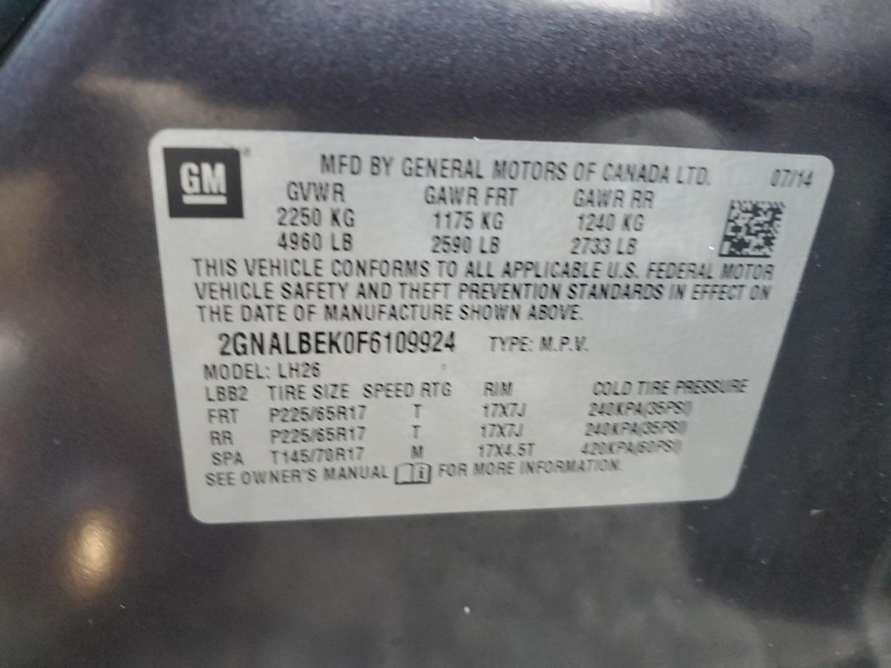 2015 Chevrolet Equinox - Image 16