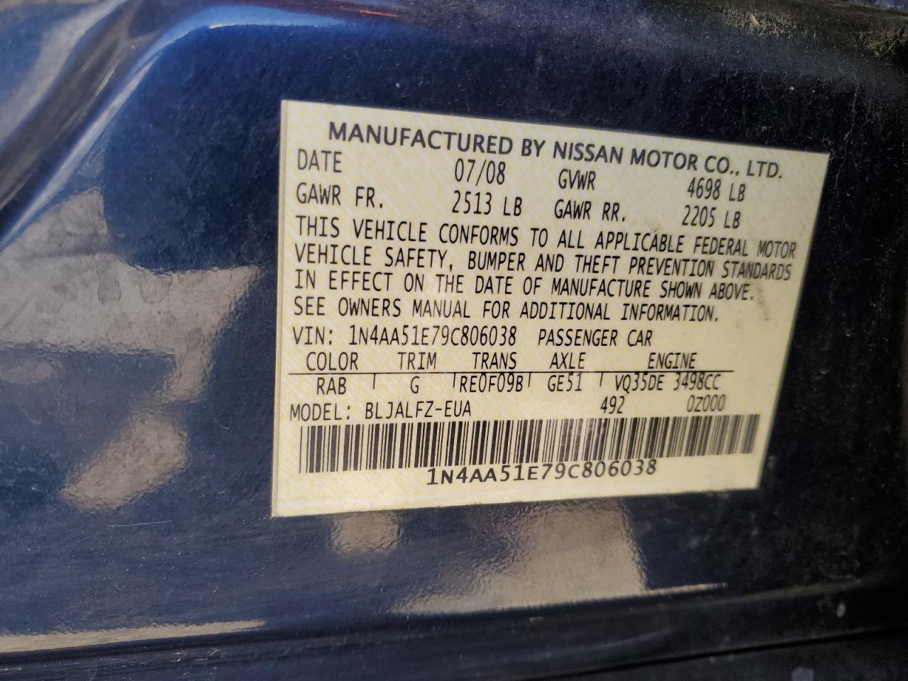 2009 Nissan Maxima - Image 13