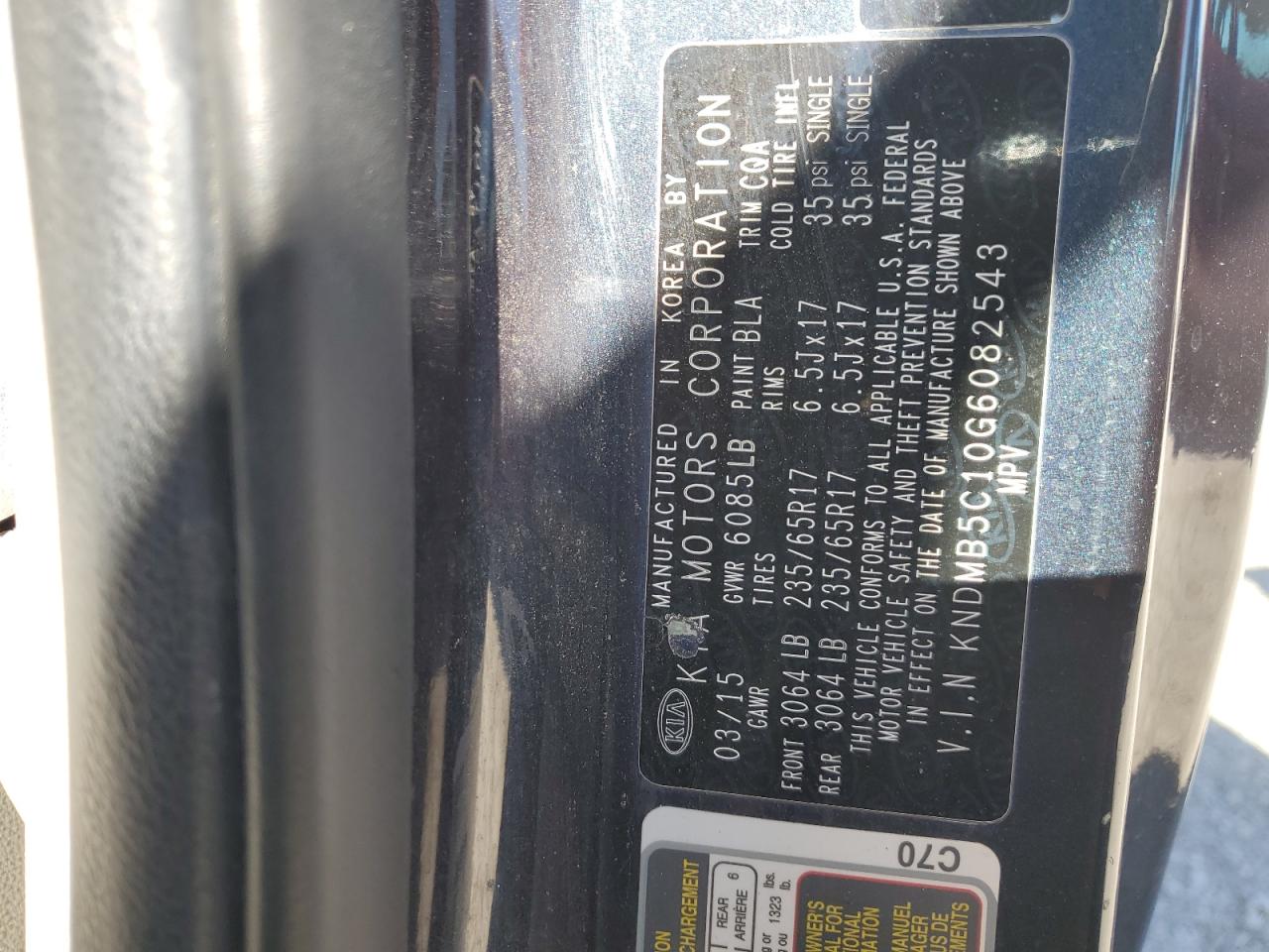 KNDMB5C10G6082543 2016 Kia Sedona Lx