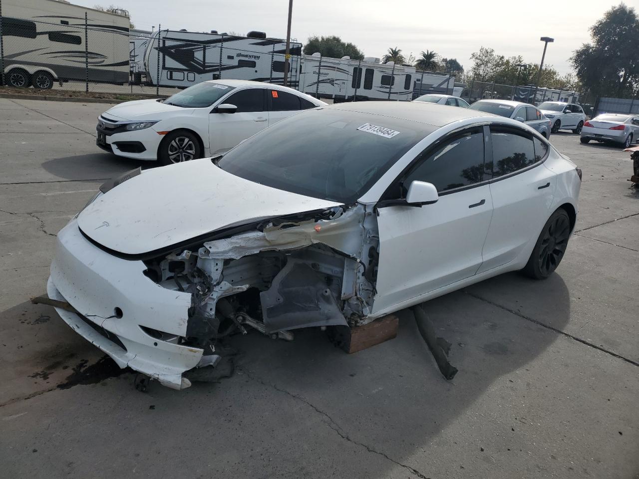 VIN 5YJ3E1EC9MF875348 2021 TESLA MODEL 3 no.1