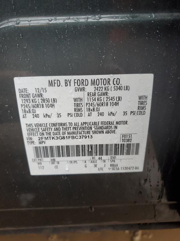 VIN 2FMTK3G81FBC37913 2015 FORD EDGE no.13