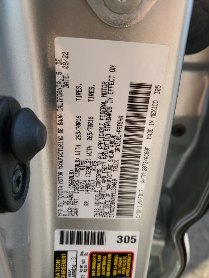 VIN 3TMDZ5BN3NM138469 2022 TOYOTA TACOMA no.12