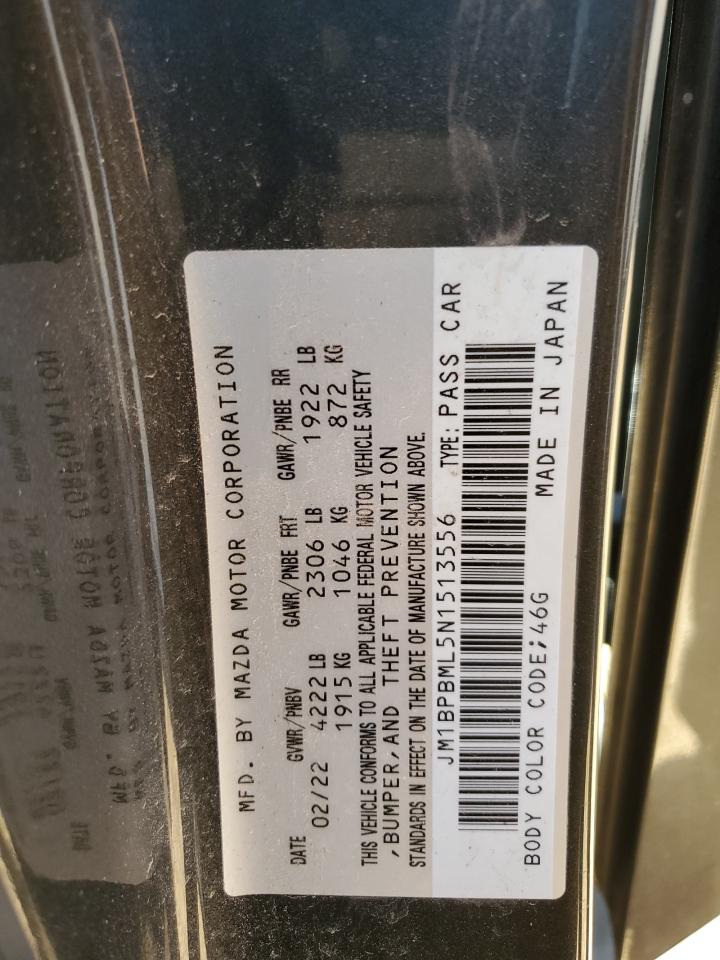 2022 Mazda 3 Premium VIN: JM1BPBML5N1513556 Lot: 80481604