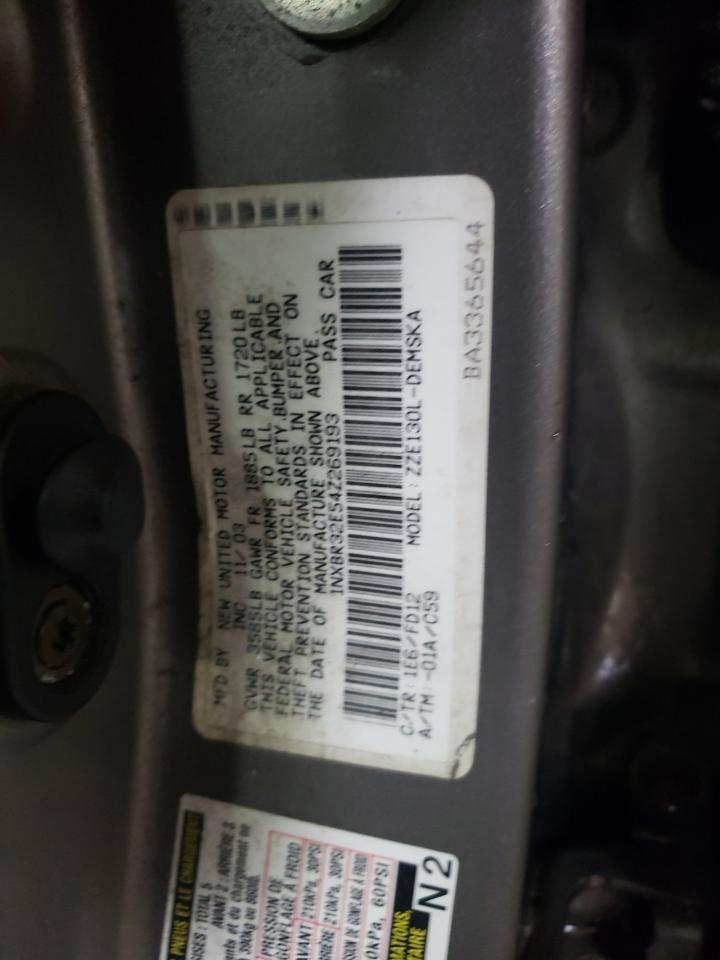 1NXBR32E54Z269193 2004 Toyota Corolla Ce