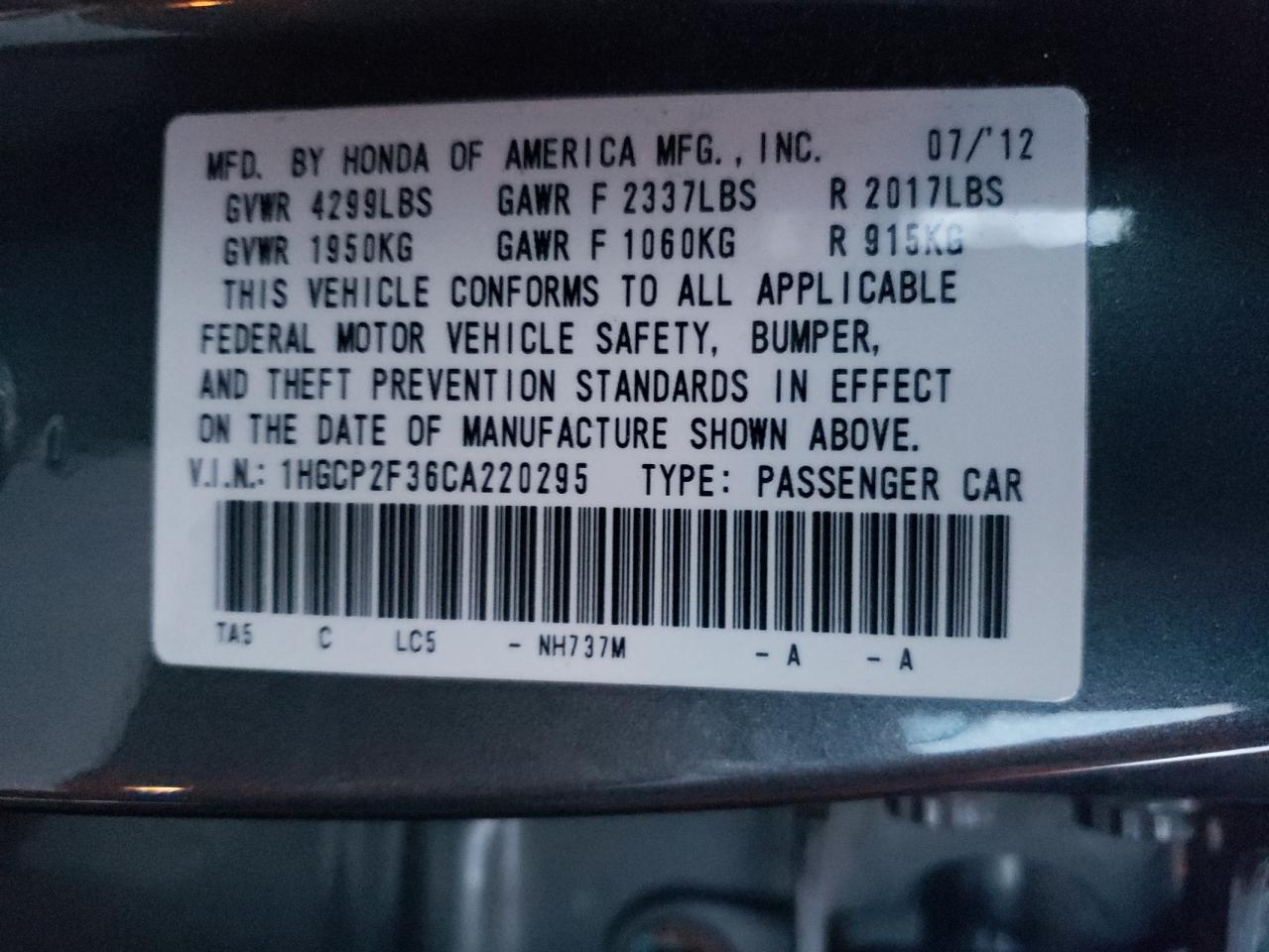 2012 Honda Accord - Image 15