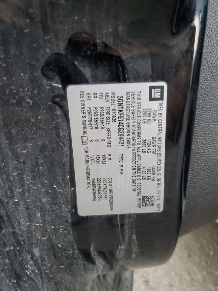 2012 Chevrolet Avalanche Lt VIN: 3GNTKFE74CG294431 Lot: 82040354