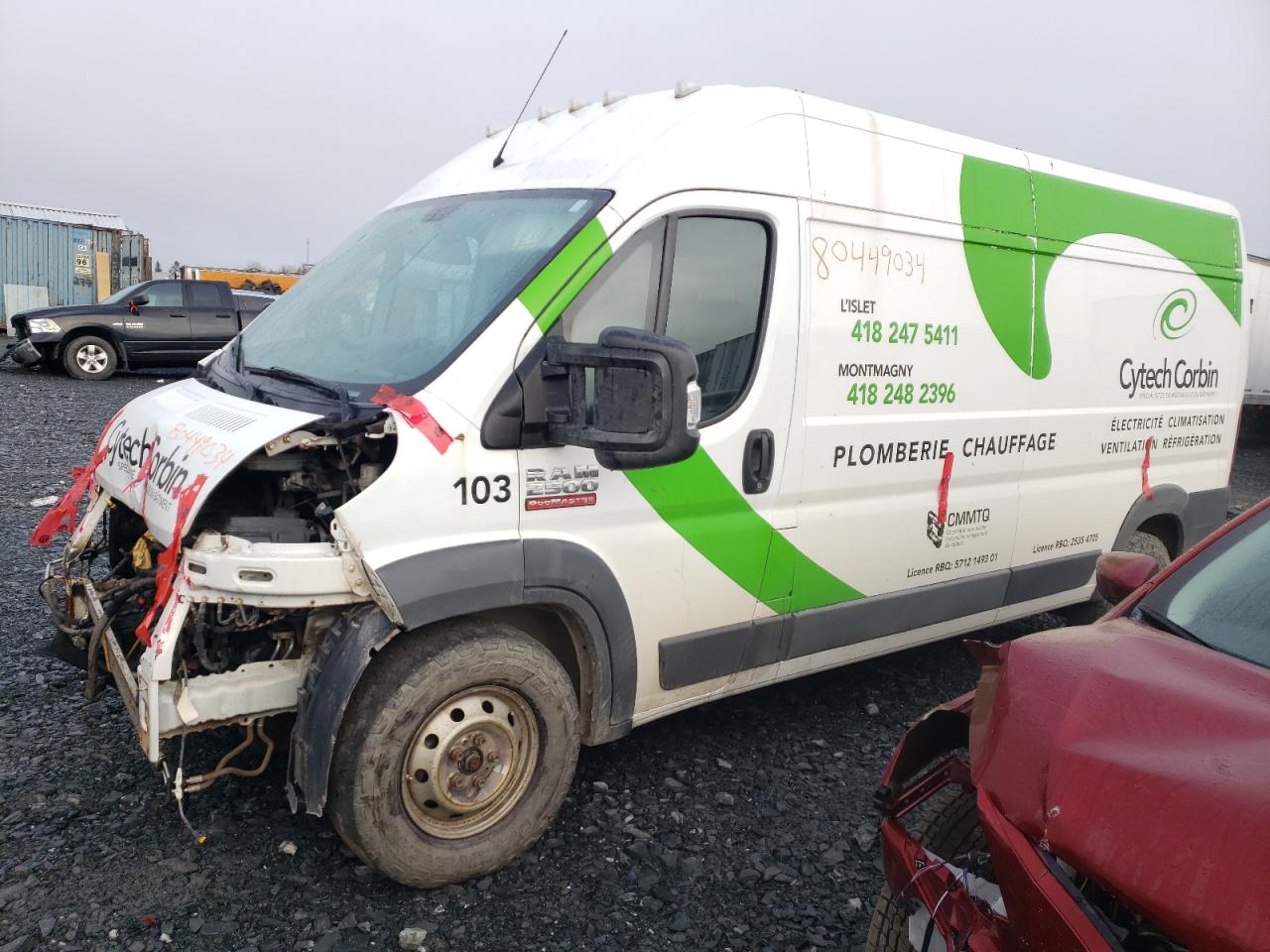 2016 Ram Promaster 2500 2500 High na sprzedaż w Montreal-est, QC - Front End