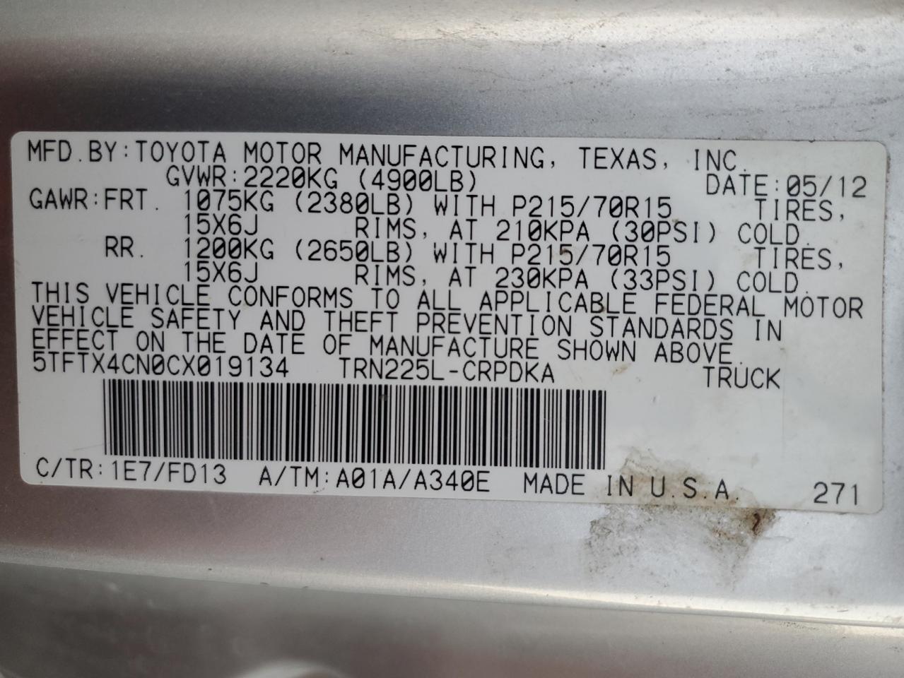 2012 Toyota Tacoma - Image 13