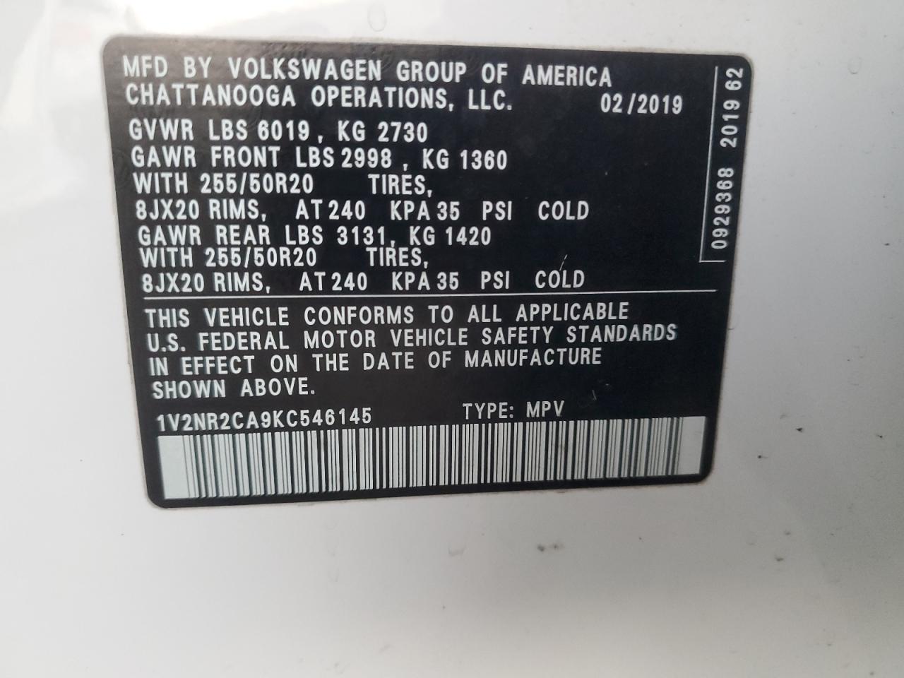 2019 Volkswagen Atlas - Image 13