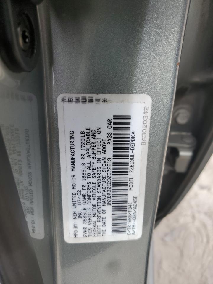 1NXBR32E23Z072819 2003 Toyota Corolla Ce