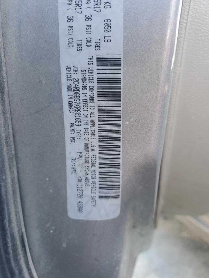 VIN 2C4RDGBG7KR801693 2019 DODGE CARAVAN no.13