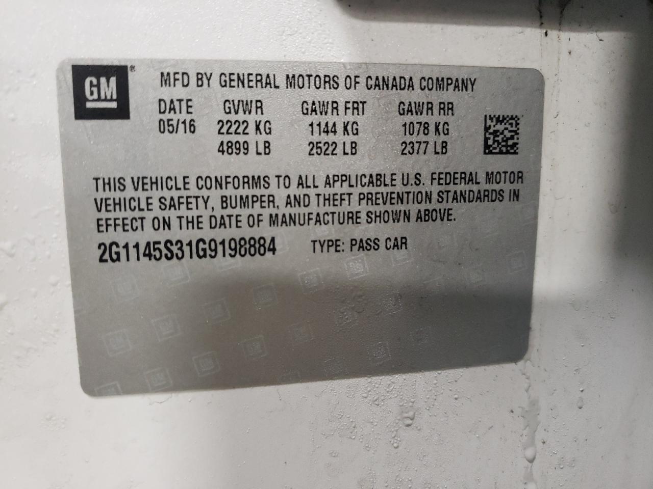 2016 Chevrolet Impala - Image 12