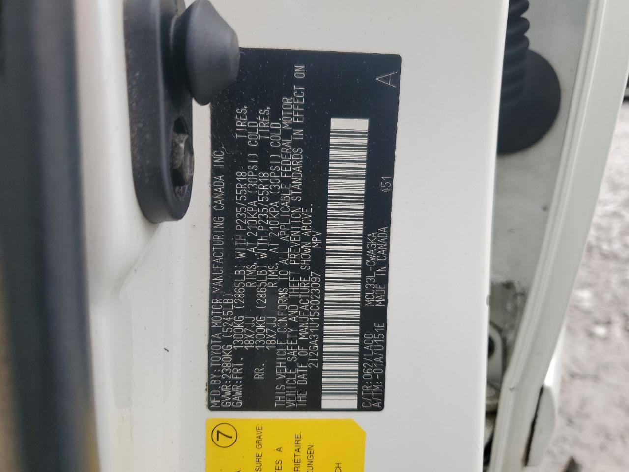 2005 Lexus Rx 330 VIN: 2T2GA31U15C023097 Lot: 82242654