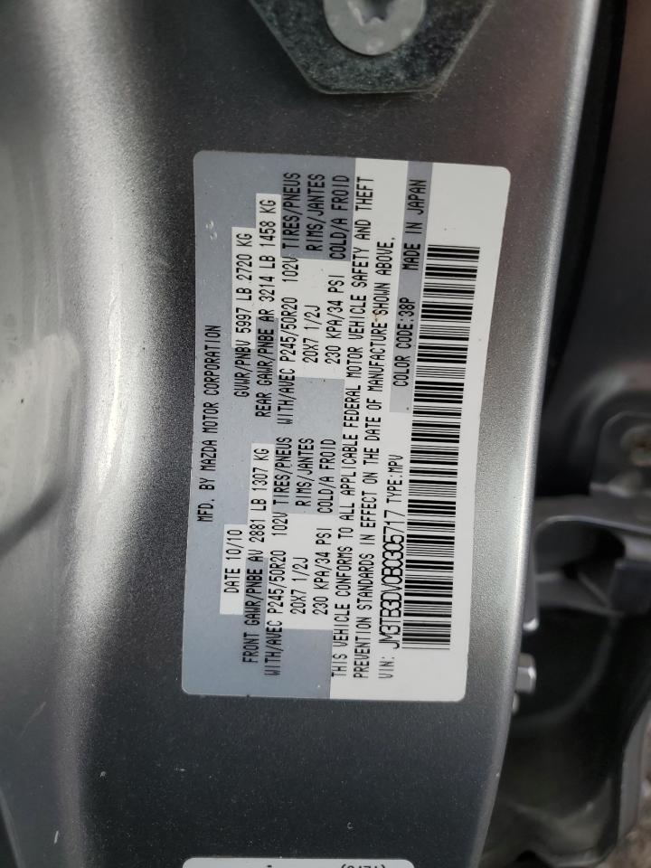 2011 Mazda Cx-9 VIN: JM3TB3DV0B0305717 Lot: 80718664