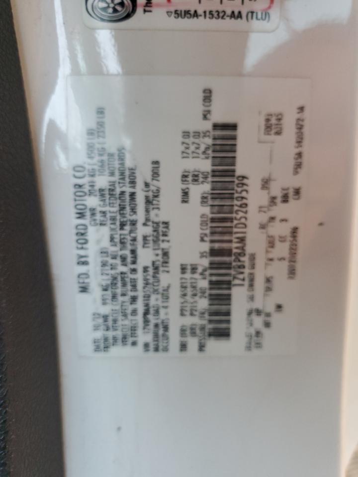 2013 Ford Mustang VIN: 1ZVBP8AM1D5269599 Lot: 82421234