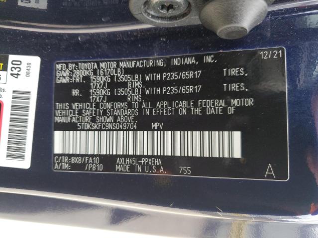 2022 TOYOTA SIENNA LE  