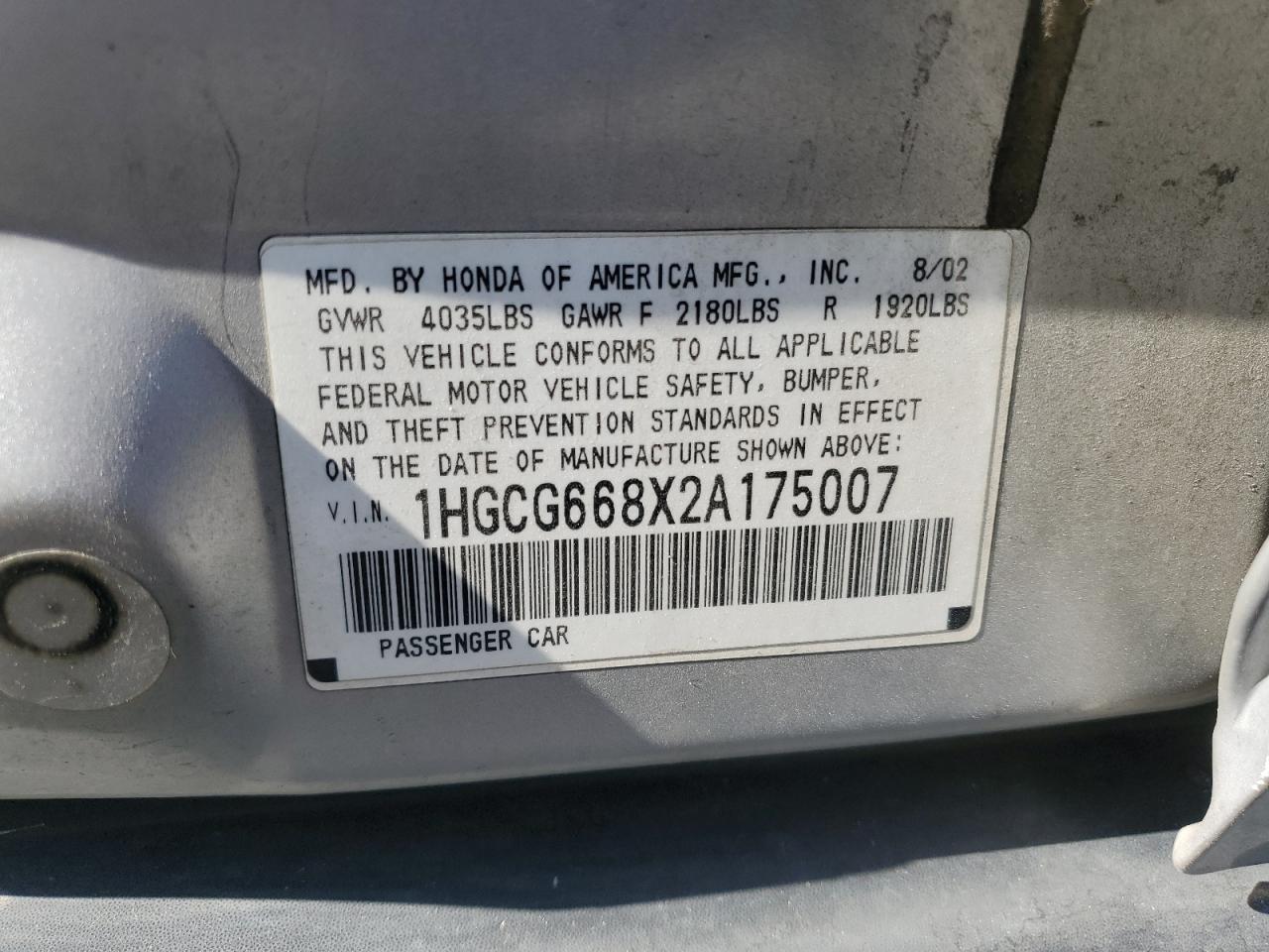 2002 Honda Accord - Image 14