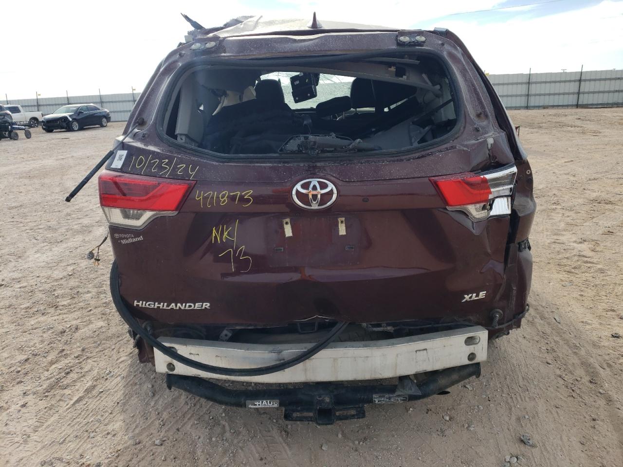 2018 Toyota Highlander Se VIN: 5TDKZRFH9JS251520 Lot: 80555354