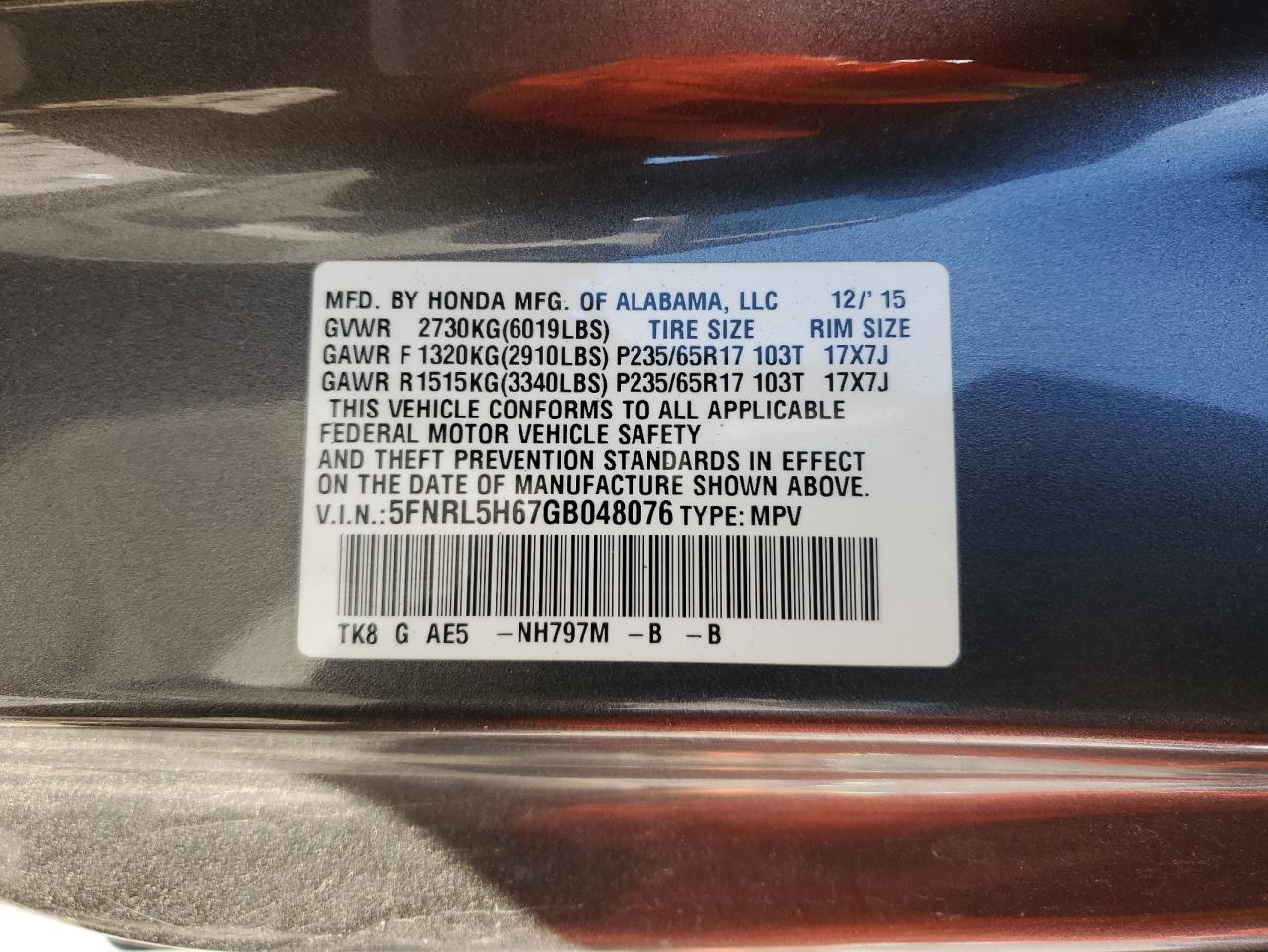 2016 Honda Odyssey - Image 13