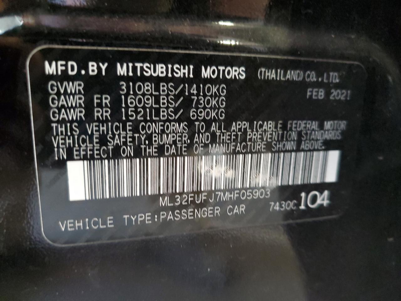 2021 Mitsubishi Mirage - Image 13