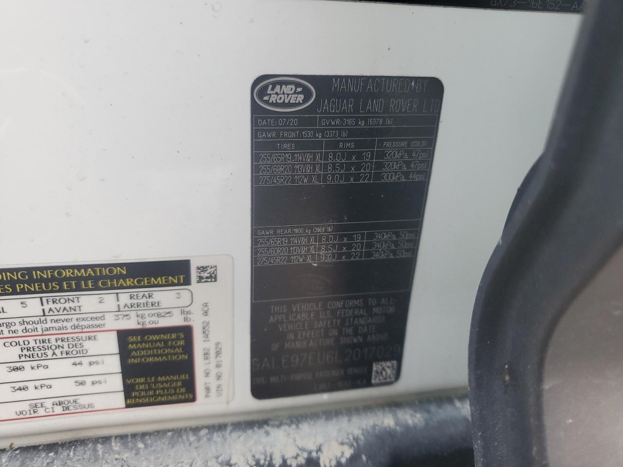 SALE97EU6L2017029 2020 LAND ROVER DEFENDER - Image 14