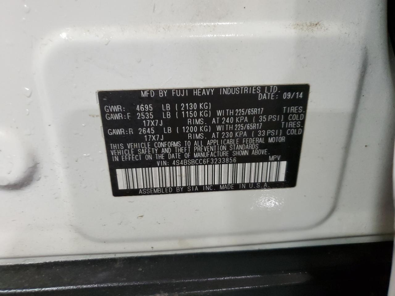 2015 Subaru Outback - Image 13