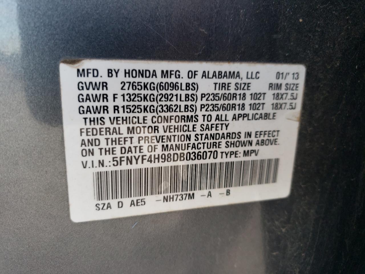 2013 Honda Pilot - Image 14