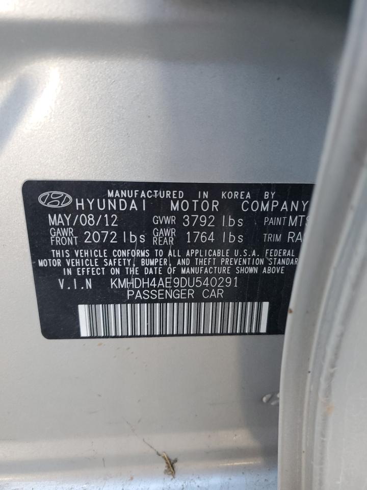 2013 Hyundai Elantra Gls VIN: KMHDH4AE9DU540291 Lot: 79708264