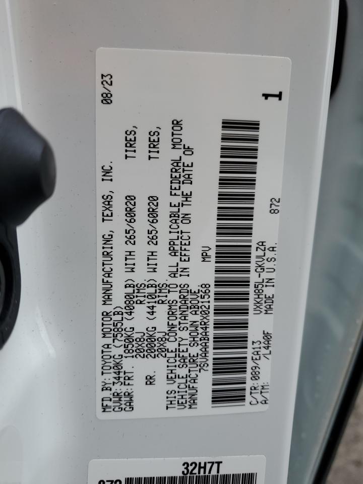 2024 Toyota Sequoia Sr5 VIN: 7SVAAABA4RX021568 Lot: 83077994