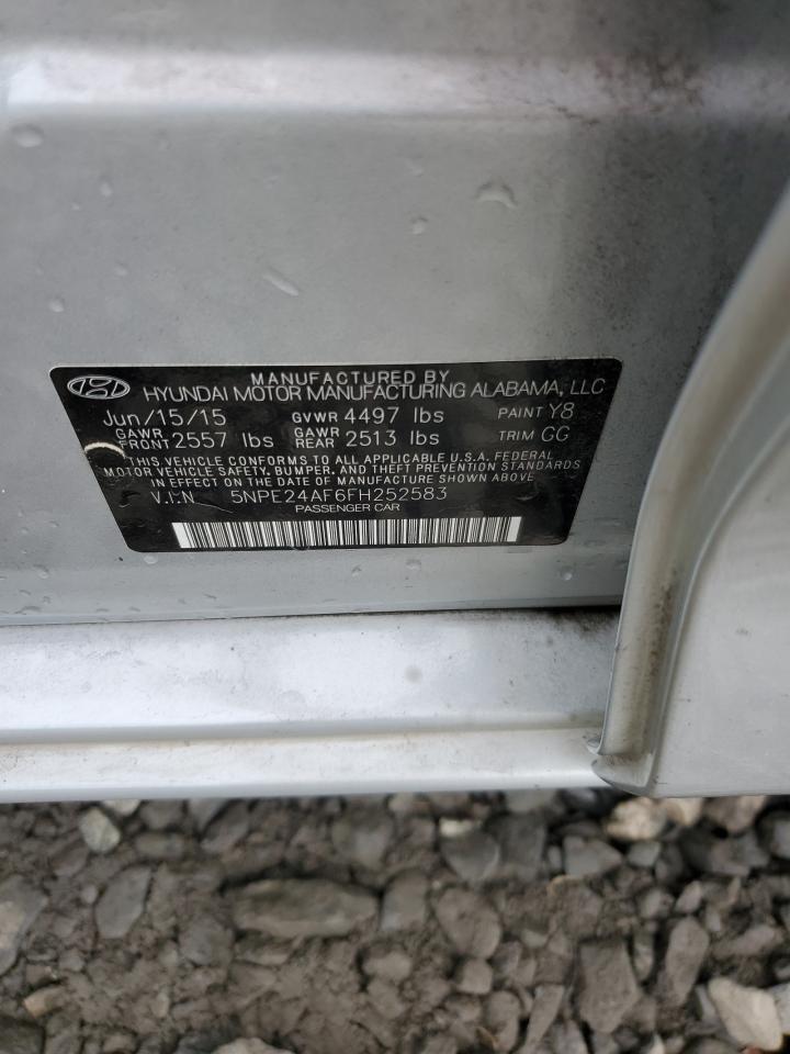 VIN 5NPE24AF6FH252583 2015 HYUNDAI SONATA no.13