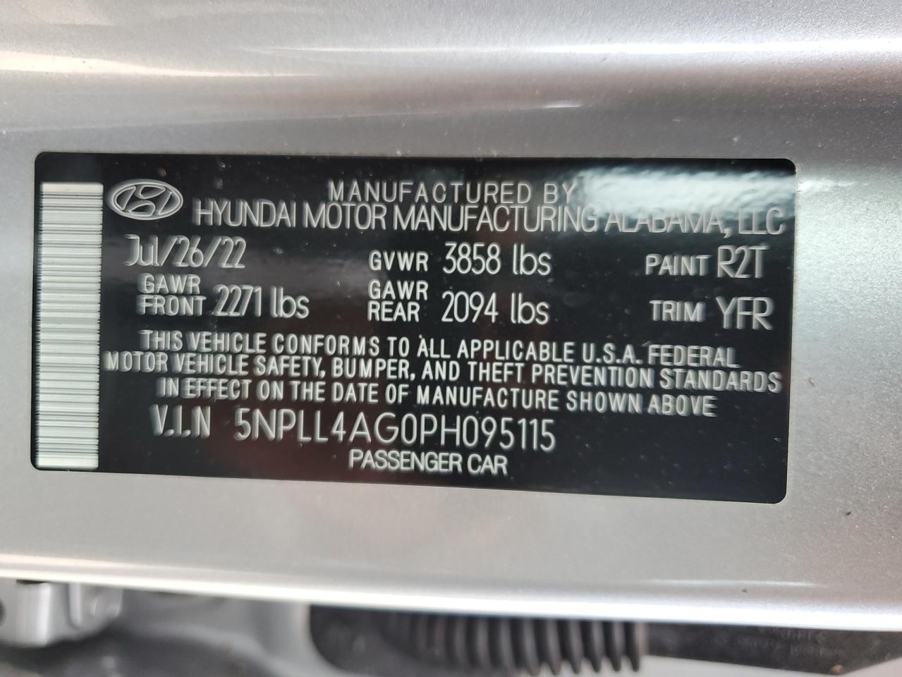 2023 Hyundai Elantra Se VIN: 5NPLL4AG0PH095115 Lot: 78891444