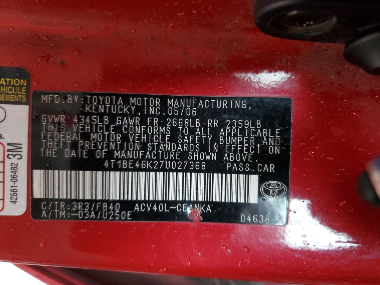 2007 Toyota Camry - Image 12
