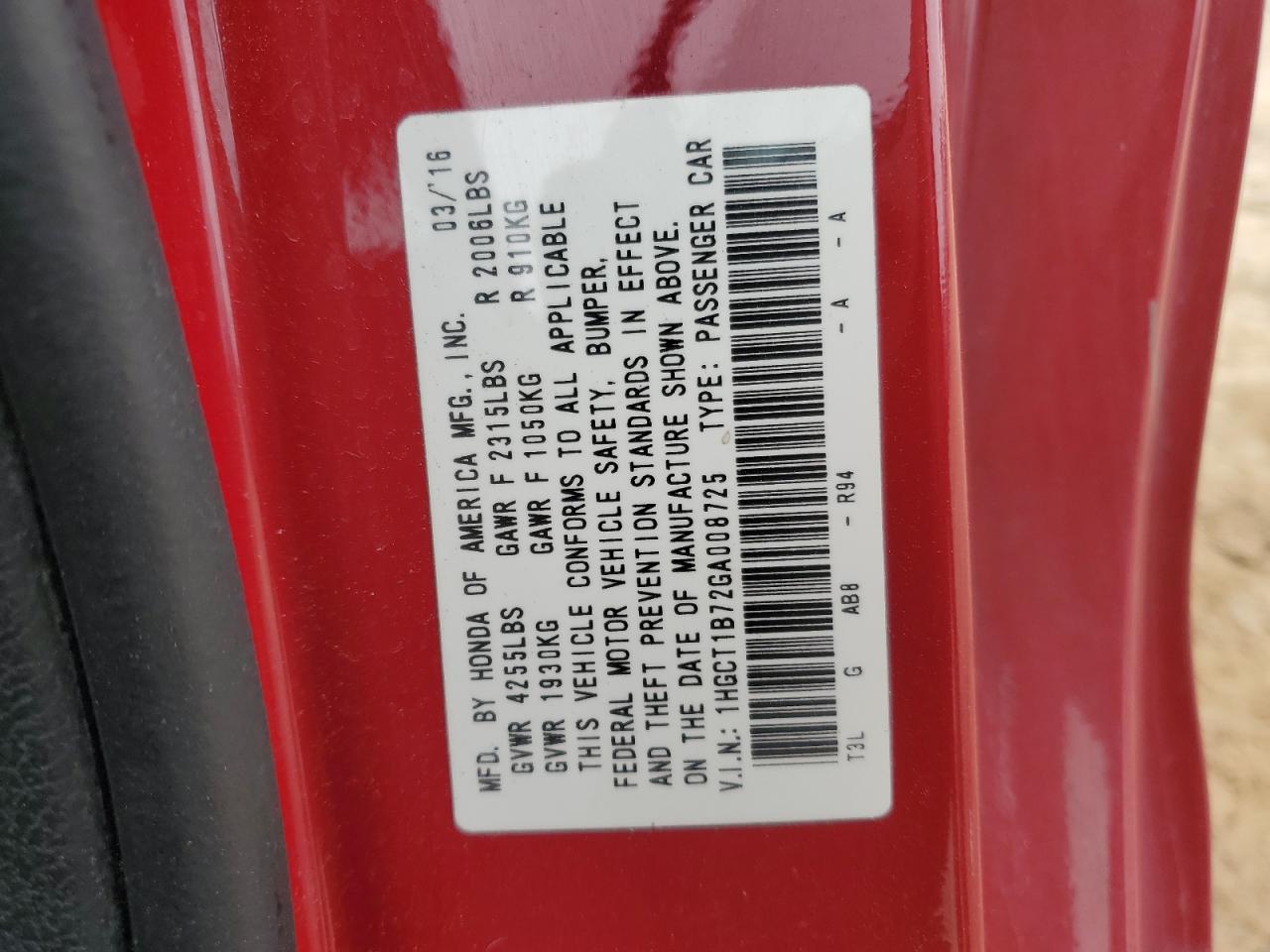 2016 Honda Accord - Image 12