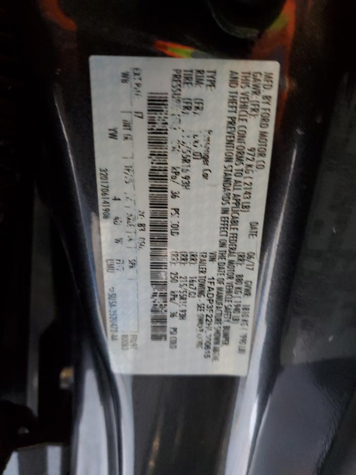 2017 Ford Focus Se VIN: 1FADP3F22HL300615 Lot: 79725894