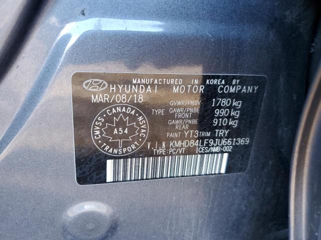 2018 HYUNDAI ELANTRA SEL  