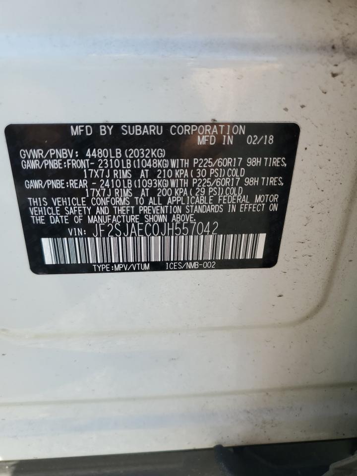 JF2SJAEC0JH557042 2018 Subaru Forester 2.5I Premium